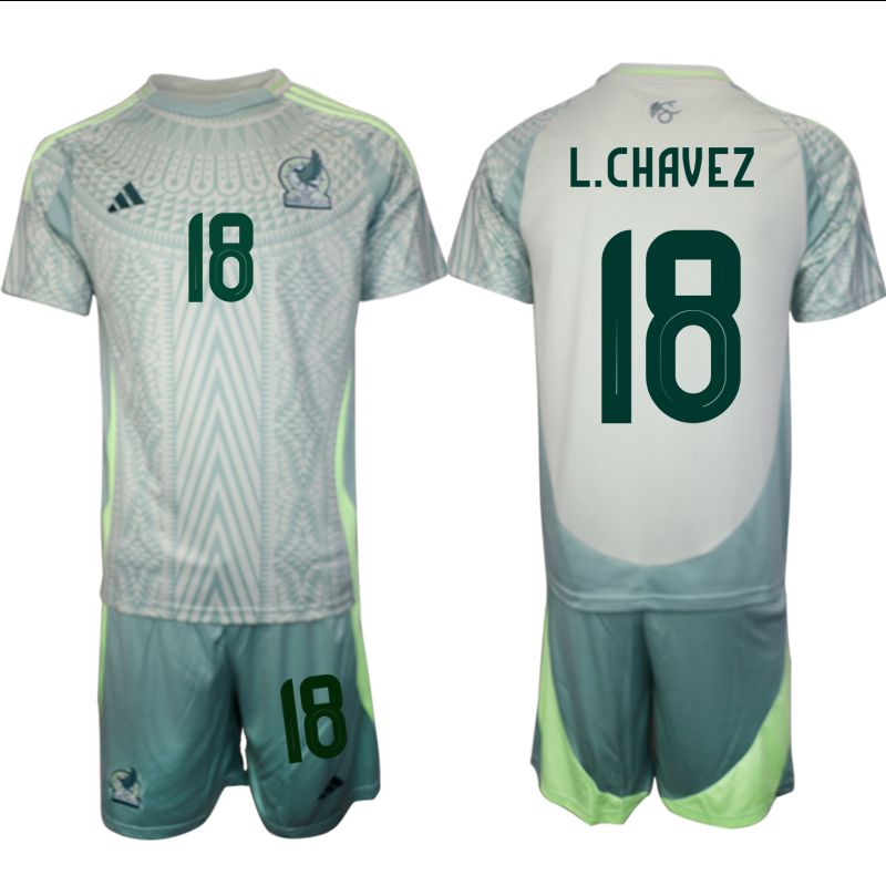 Men 2024-2025 Season Mexico away green 18 Soccer Jersey